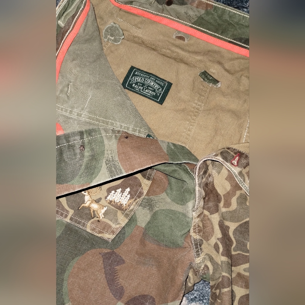 Polo Ralph Lauren Flat Front Patchwork Camouflage… - image 7